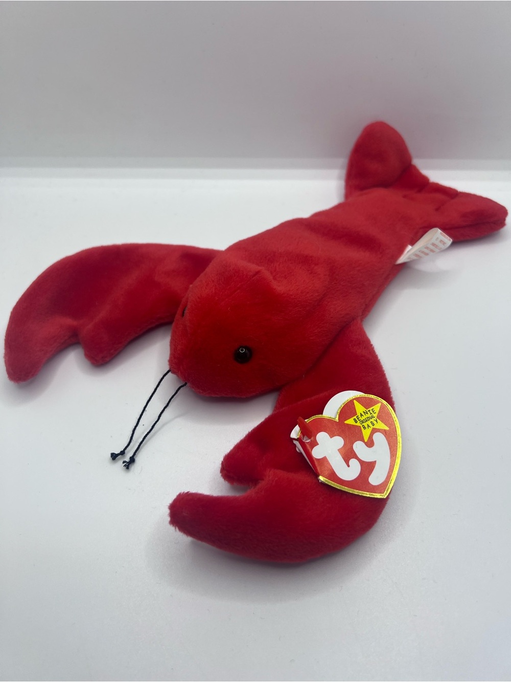 Ty Beanie Baby Pinchers the Lobster 8.5" Red Beanbag Plush 1993 With Tags